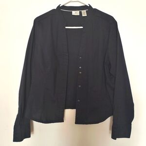 Riders Lee Fitted Stretchy buttoned up cotton blouse Size L